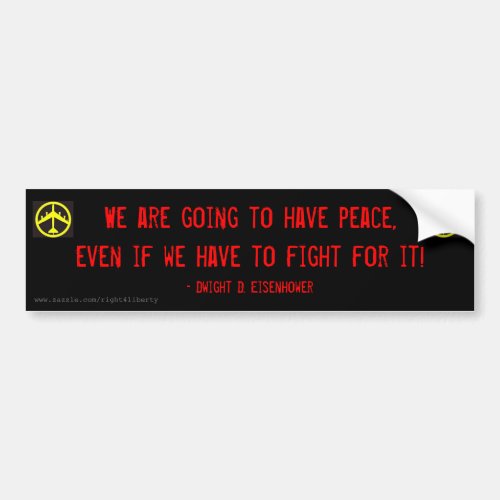 Eisenhower peace bumper sticker