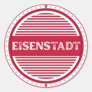 Eisenstadt City Pride Emblem – Austrian Identity Classic Round Sticker