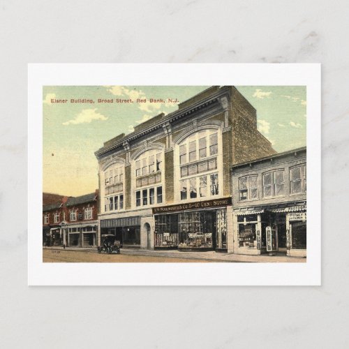 Eisner Building Red Bank NJ Vintage Postcard