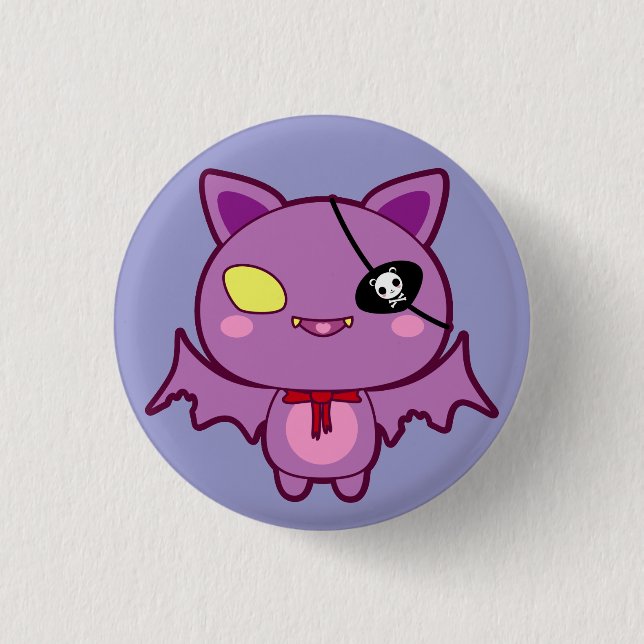 Eitel the Vain Bat Button (Front)