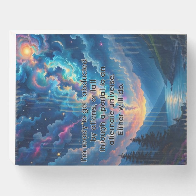 Either Will Do Wooden Box Sign (Front Horizontal)