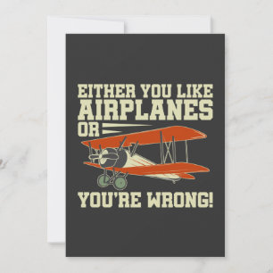Either You Like Airplanes Or You're Wrong! Holiday Card