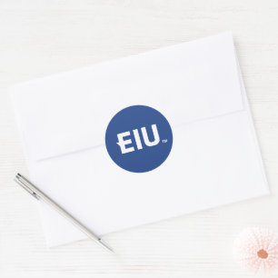 EIU Block Letter Classic Round Sticker
