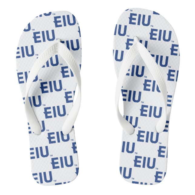 EIU Block Letter Flip Flops (Footbed)
