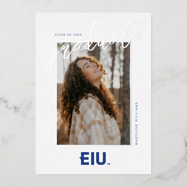 EIU Block Letter Foil Invitation (Front)