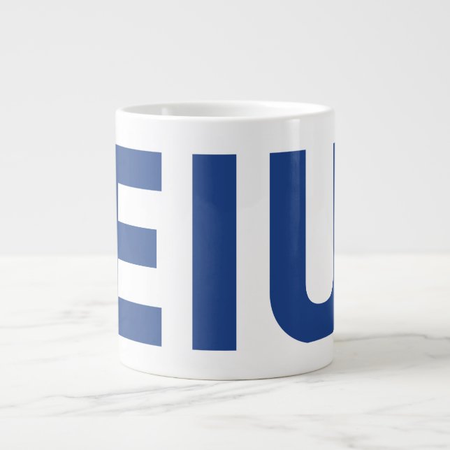 EIU Block Letter Giant Coffee Mug (Front)