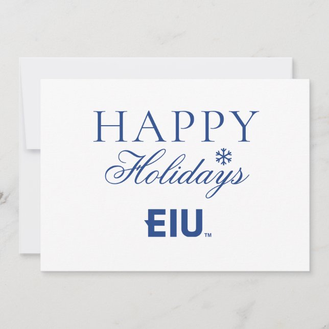 EIU Block Letter Holiday Card (Front)