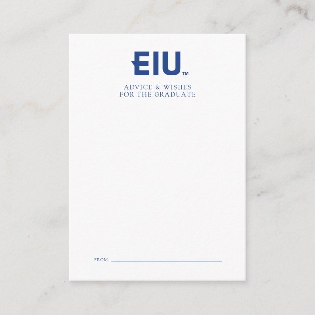 EIU Block Letter Note Card (Front)