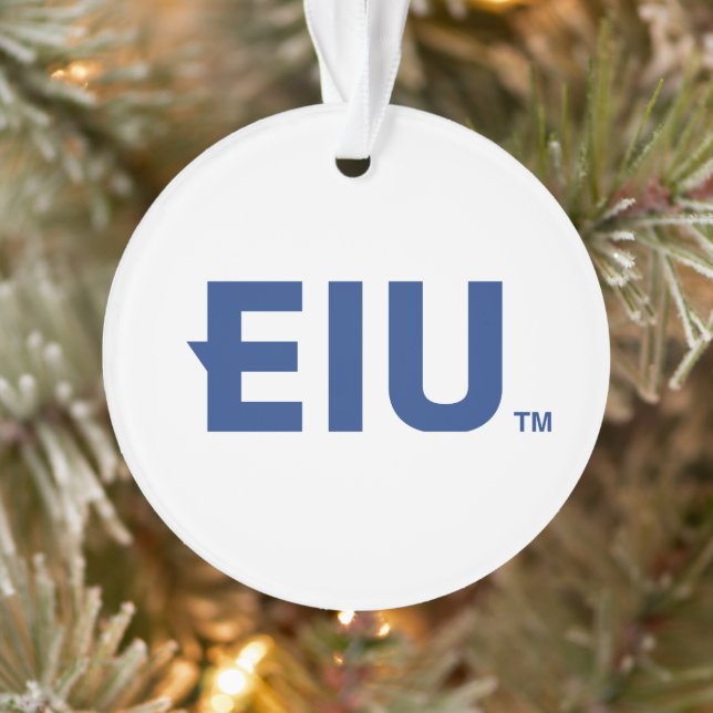 EIU Block Letter Ornament (Tree)