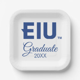 EIU Block Letter Paper Plates