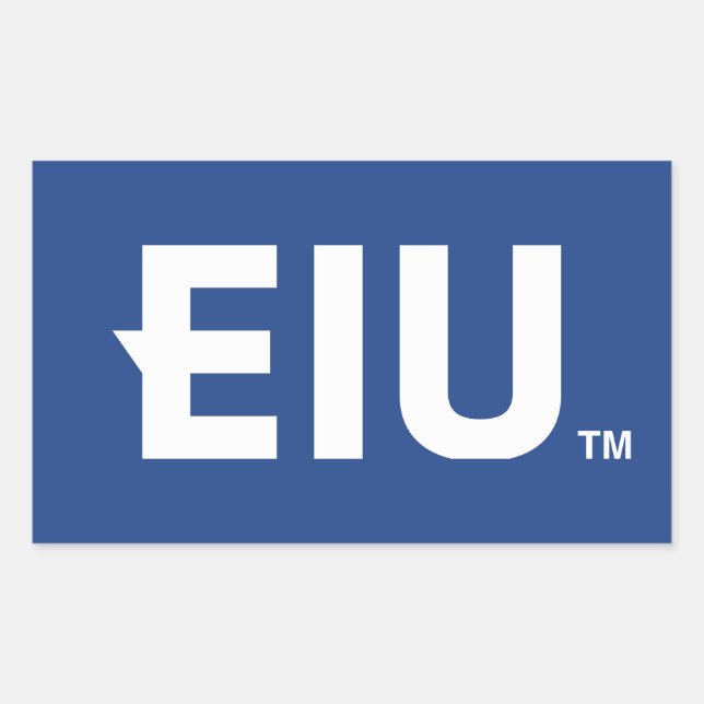 EIU Block Letter Rectangular Sticker (Front)