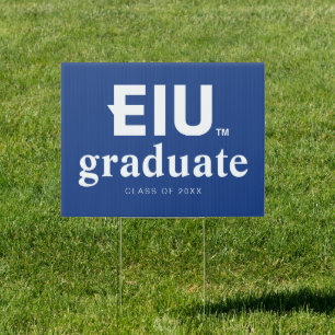 EIU Block Letter Sign
