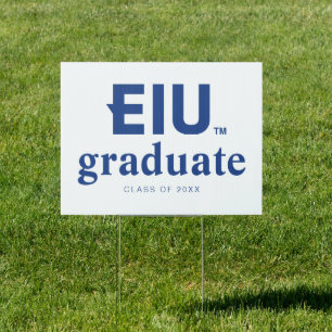 EIU Block Letter Sign