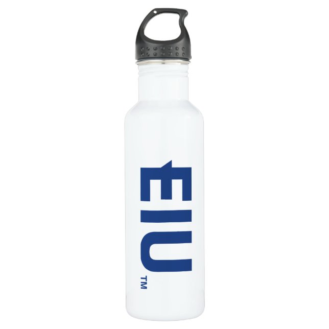 EIU Block Letter Stainless Steel Water Bottle (Front)