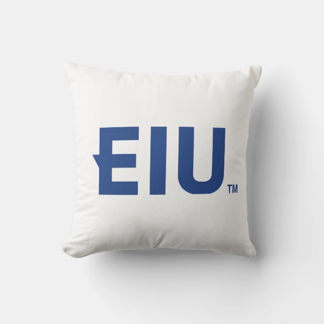 EIU Block Letter Throw Pillow (Front)