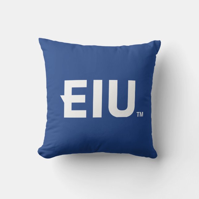 EIU Block Letter Throw Pillow (Front)