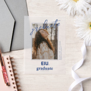 EIU Block Letter Vellum Invitations