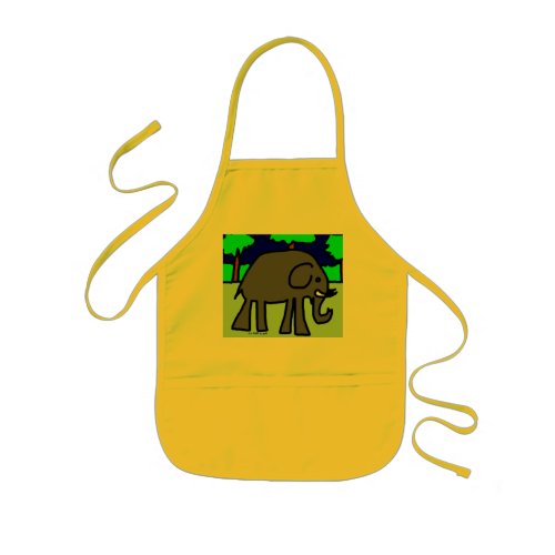ej gold _ elephant god kids apron