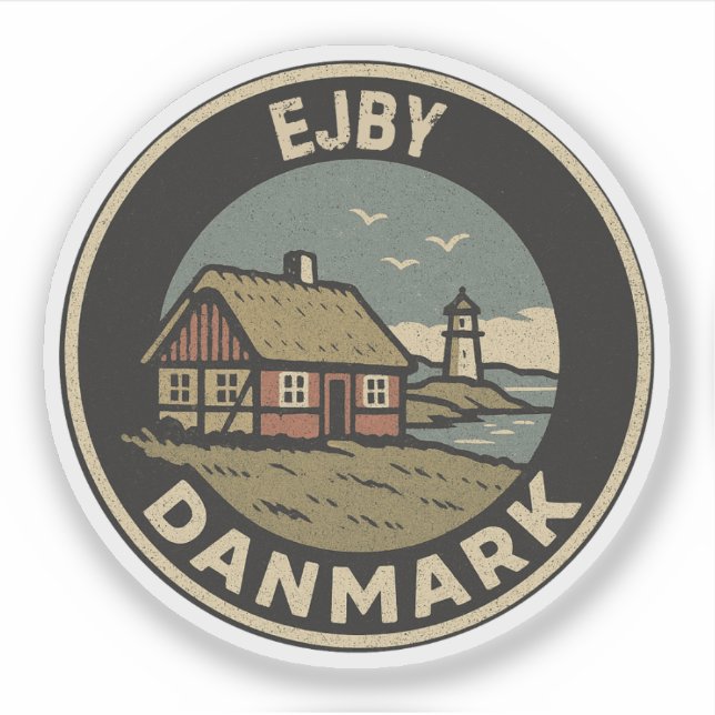 Ejby, Denmark Danmark  Sticker (Front)
