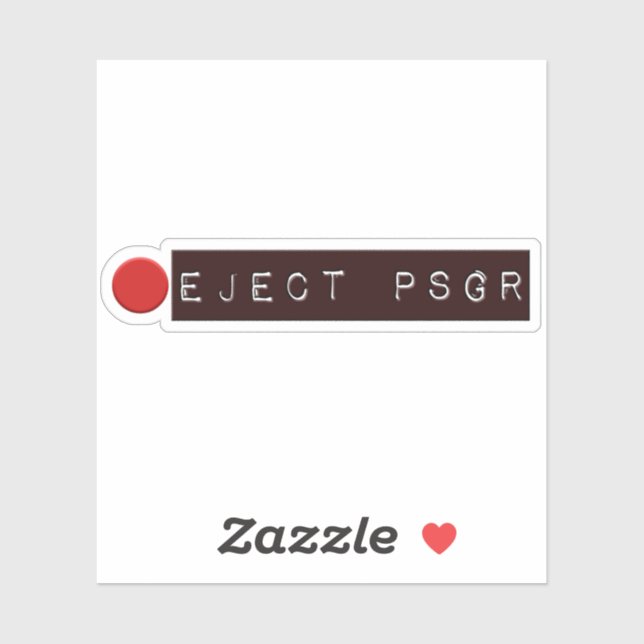 Eject Passenger Spy Car Button Sticker (Sheet)