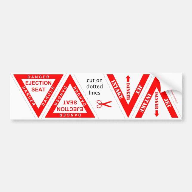 Ejection / Jet Intake Stickers (Front)