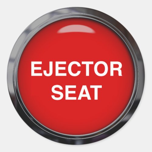 Ejector Seat button Classic Round Sticker