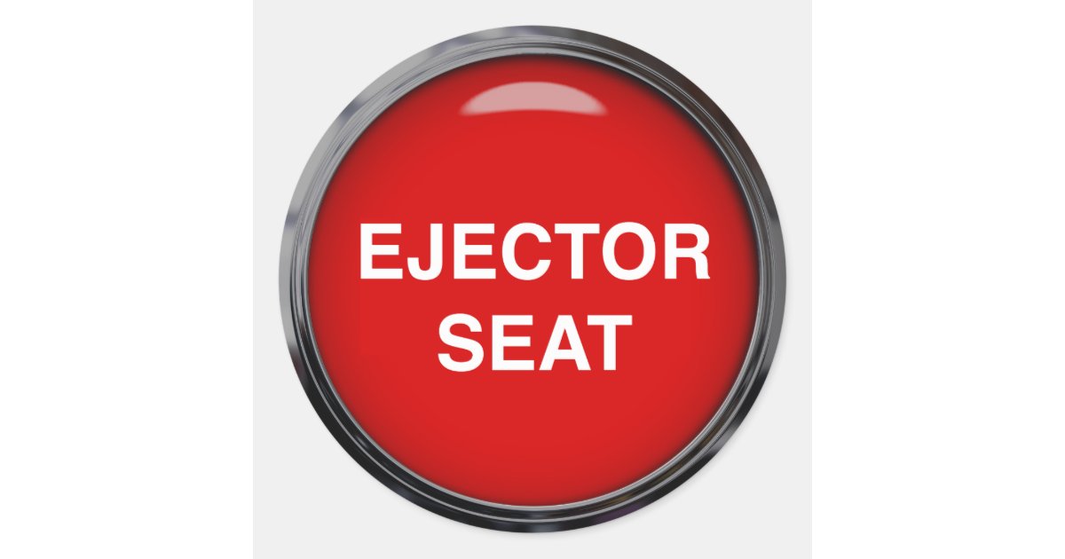 Ejector Button Sticker Ejector Seat button Classic Round Sticker | Zazzle