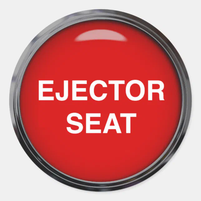Ejector Button Sticker Ejector Seat button Classic Round Sticker | Zazzle