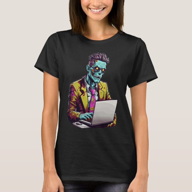 Ejecutivo zombi: horas extra de trabajo | Hallowee T-Shirt (Front)