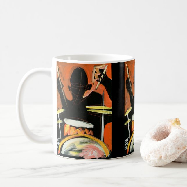 ejgoldguru - Acrylic - A Feast of Drummers Coffee Mug (With Donut)