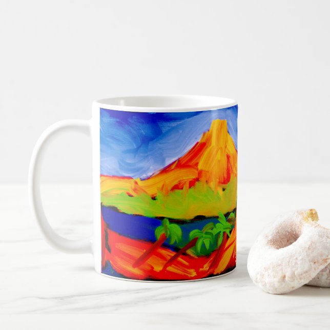 ejgoldguru - Acrylics - South Seas Series Coffee Mug (With Donut)