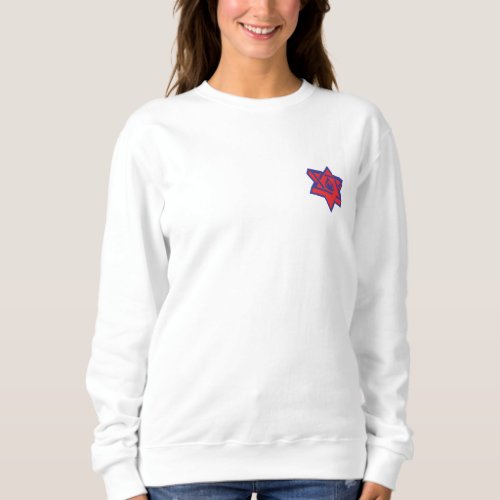 EJH Womens Crew in White  Sweatshirt