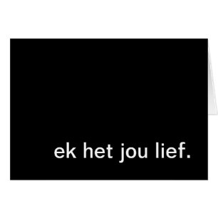 ek het jou lief. cards