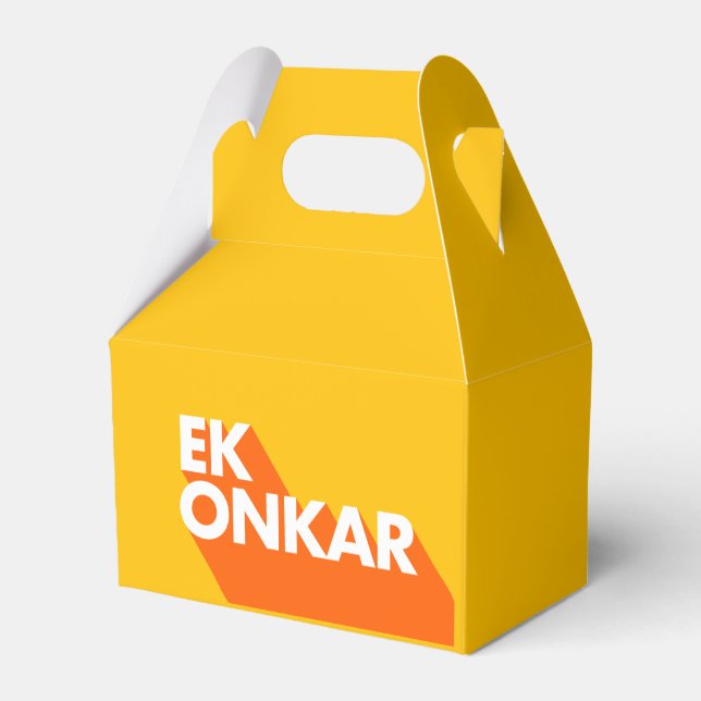 Ek Onkar Contemporary SIkh Favor Box (Back Side)