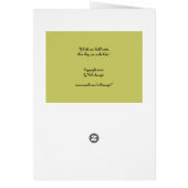 Ekewaka the pueo owl with acacia kona hat card (Back)