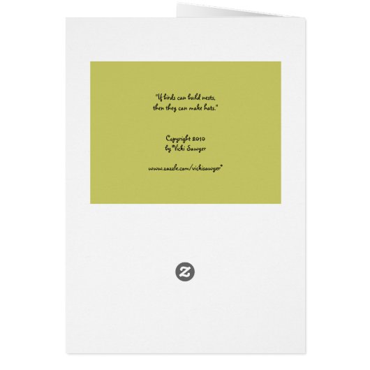 Ekewaka the pueo owl with acacia kona hat card (Back)