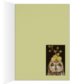 Ekewaka the pueo owl with acacia kona hat card (Inside (Right))