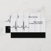 EKG Cardiac Care Nurse Medical Business Cards (Front/Back)