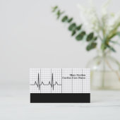EKG Cardiac Care Nurse Medical Business Cards (Standing Front)