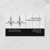 EKG Cardiac Care Nurse Medical Business Cards (Back)