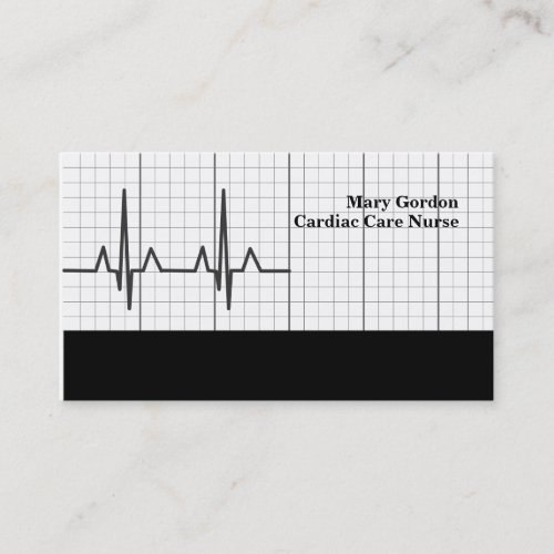 EKG Cardiac Care Nurse Medical Business Cards
