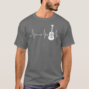 EKG Guitar Heartbeat Guitar Player Musical Women M T-Shirt