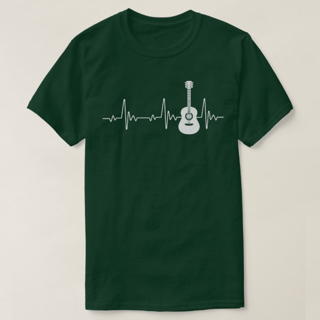 EKG Guitar Heartbeat Guitar Player Musical Women M T-Shirt (Design Front)