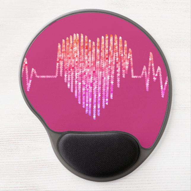 EKG heart medical ekg line Gel Mouse Pad (Front)