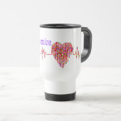 EKG heart medical ekg line Travel Mug (Front Right)