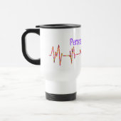 EKG heart medical ekg line Travel Mug (Left)