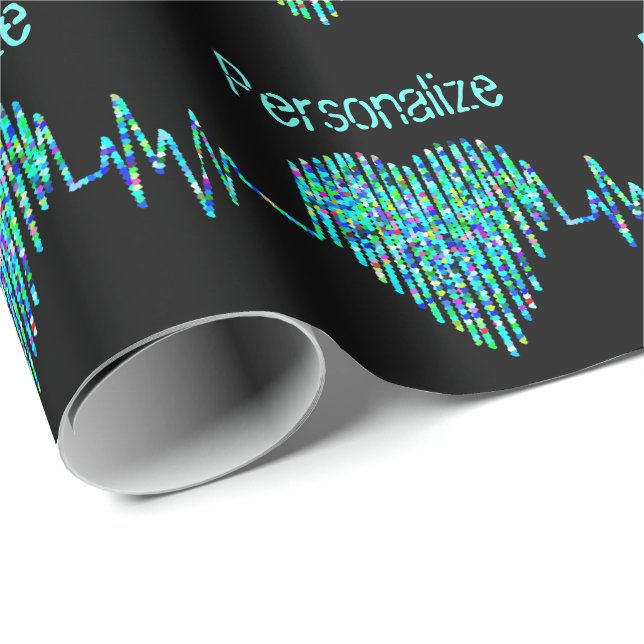 EKG heart medical ekg line Wrapping Paper (Roll Corner)