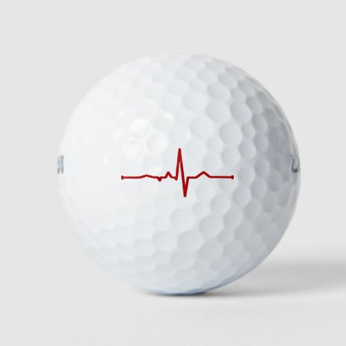 EKG Heartbeat Golf Ball