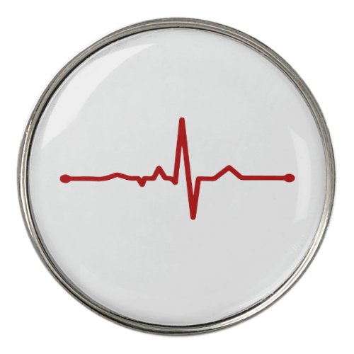 EKG Heartbeat Golf Ball Marker