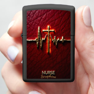 Ekg Lifeline Nurse Cross Compassion Gift Zippo Lighter